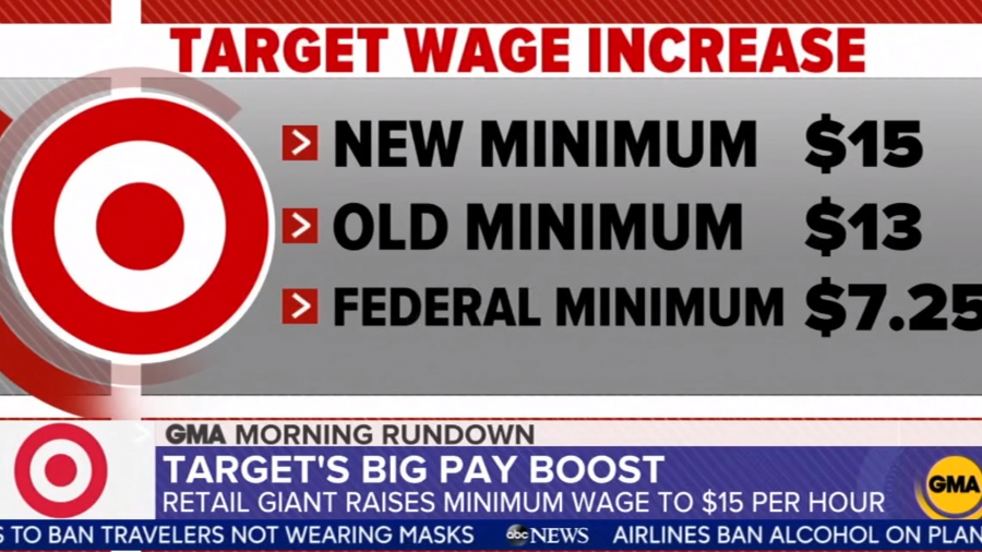 Target to boost employee minimum wage to 15 per hour, give frontline
